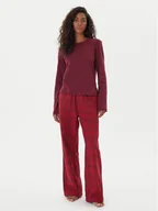 Piżamy damskie - Calvin Klein Underwear Piżama LV00QS7579 Czerwony Regular Fit - miniaturka - grafika 1