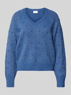 Sweter z dzianiny z obniżonymi ramionami model ‘TULI’ - Swetry damskie - miniaturka - grafika 1