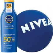 Balsamy i kremy do opalania - Nivea Protect & Moisture SPF50 Balsam + Piłka Plażowa - miniaturka - grafika 1