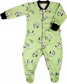 Pajacyki dla niemowląt - PAJAC pajacyk rozpinany ze ściągaczem Zebry MIĘTA r 74 KLEKLE - miniaturka - grafika 1