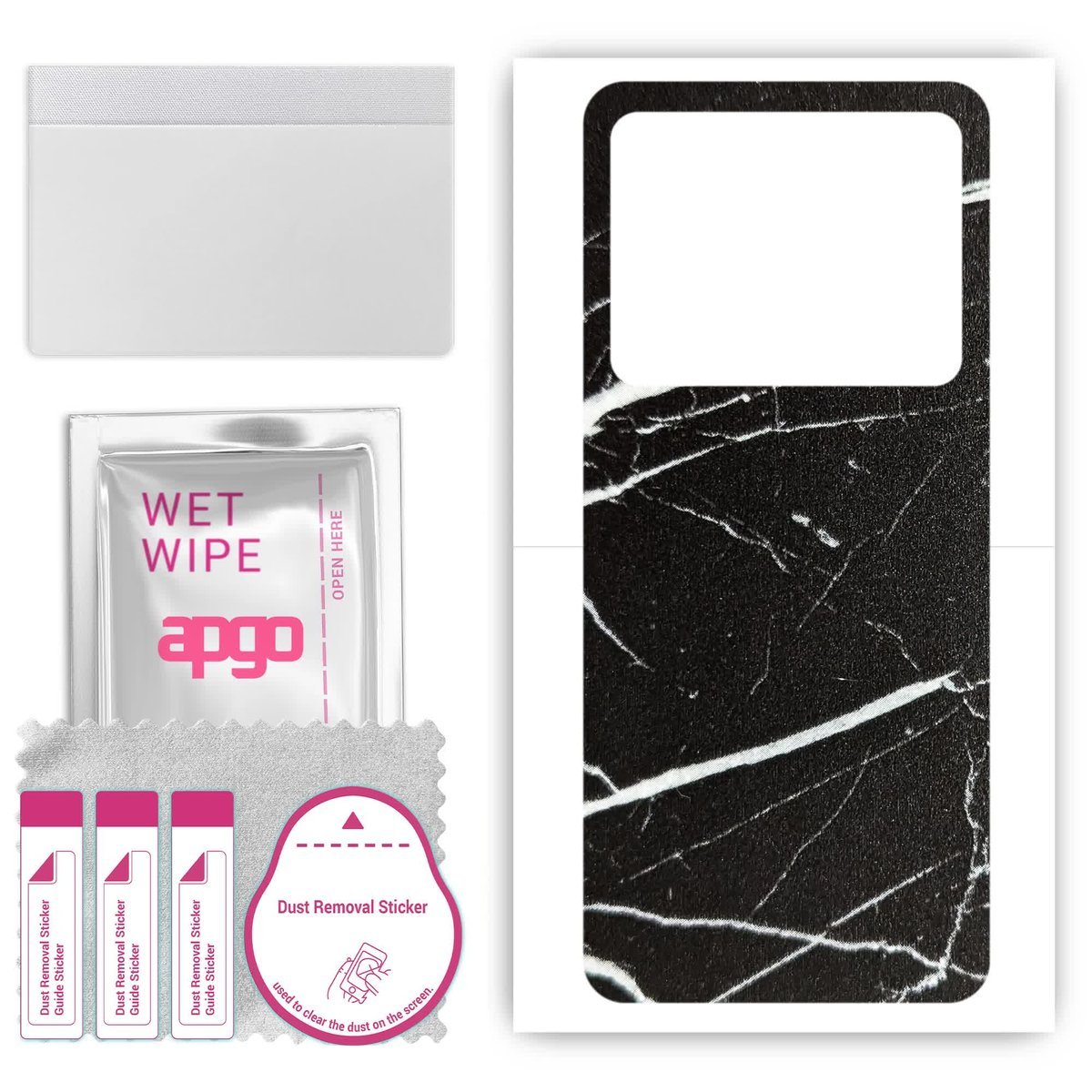 Folia naklejka skórka strukturalna na TYŁ do ZTE Nubia Z50 Ultra - Marmur Ciemny - apgo SKINS