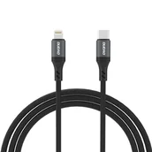 Kable USB - Kabel przewód w oplocie USB-C - iPhone Lightning 30W 1.2m - czarny DUDAO - miniaturka - grafika 1