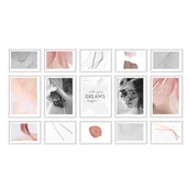 Ramki na zdjęcia - Zestaw Drewianych Ramek - Galeria Białych Ramek Na 15 Zdjęć - miniaturka - grafika 1