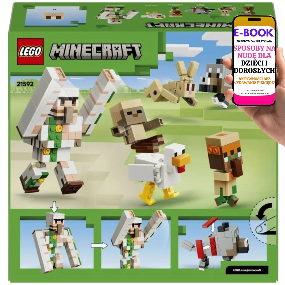 LEGO Minecraft Pustynna Wioska 21592 • 428 klocków • figurki i budowla