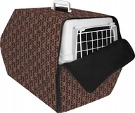 Sprzęt podróżny i transportery dla psów - Chaba CHABA OCIEPLACZ NA TRANS.1/BROWN FASHION 50x34,5x31cm - miniaturka - grafika 1