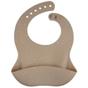 Śliniaki i fartuszki - Canpol babies śliniak silikonowy z kieszonką i zapięciem DOTS - miniaturka - grafika 1