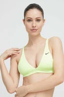Stroje kąpielowe - Nike biustonosz kąpielowy Essential kolor zielony miękka miseczka - miniaturka - grafika 1