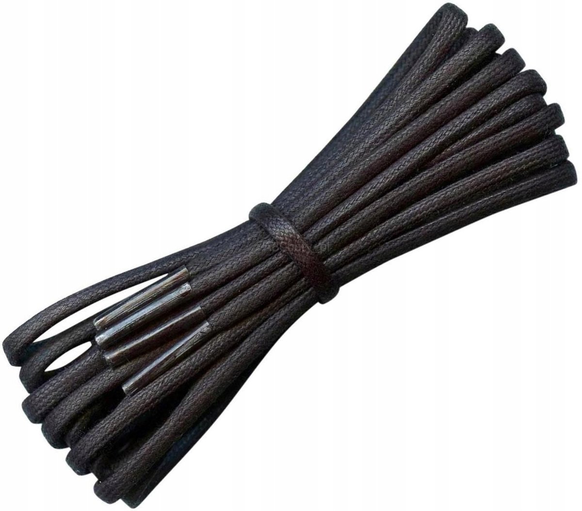 WOSKOWANE Sznurówki CZARNE Sznurowadła 90 cm CIENKIE Okrągłe Fi 2 mm G9-10