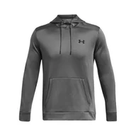 Bluzy męskie - Męska Bluza UNDER ARMOUR UA ARMOUR FLEECE HOODIE 1373353-025 – Szary - miniaturka - grafika 1