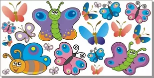 Naklejki ścienne dla dzieci mat Motylki 103, 200x100 cm - Naklejki na ścianę - miniaturka - grafika 1