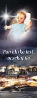Ikony i obrazy sakralne - Baner na Boże Narodzenie "Pan blisko jest oczekuj Go" 50x130 cm - miniaturka - grafika 1