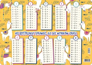 Henry, podkładka na biurko b3 tabliczka mnożenia lamy - Podkładki na biurko - miniaturka - grafika 1