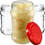 Pojemniki kuchenne - Słoiki na przetwory Seno 315ml 50 szt. 66mm + wieczka czerwone - miniaturka - grafika 1