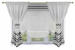 Komplet Firana Nigeria Zygzak 290x160 Woal - Firany - miniaturka - grafika 1