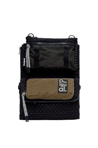 Desigual Akcesoria damskie nylonowa torba na ramię, czarna, jeden rozmiar, Czarny, Rozmiar Uniwersalny
