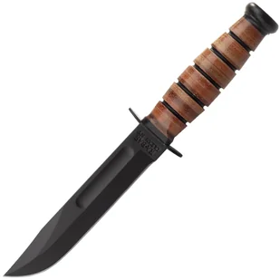 KA-BAR Short USMC Skórzana Pochwa, ostrze gładkie 1250 - Akcesoria do noży - miniaturka - grafika 1