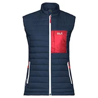 Kamizelki damskie - Jack Wolfskin Kamizelka damska Routeburn Vest W fioletowy Dark Indigo M - miniaturka - grafika 1