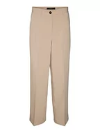 Spodnie damskie - Bestseller A/S Damskie spodnie VMCELESTE MR Wide Pant NOOS, Silver Mink, 38/30, Silver Mink, 38W / 30L - miniaturka - grafika 1