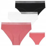 Majtki damskie - Majtki damskie bawełniane figi gładkie z siateczkową gumką 3-pak L - miniaturka - grafika 1
