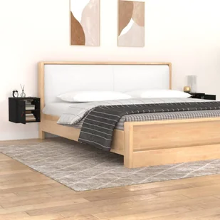 Lumarko Szafki ścienne, 2 szt., czarna, 31,5x30x30 cm, drewno sosnowe - Szafki do salonu - miniaturka - grafika 10