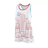Koszulki i topy damskie - Wilson Damski tank top, CHI COTTON TANK szary (White Heather) S - miniaturka - grafika 1