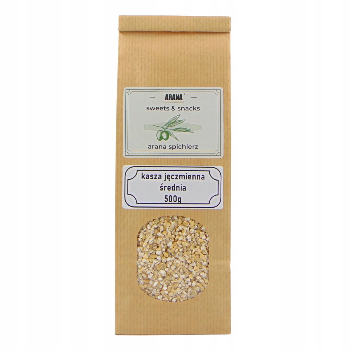 KASZA JĘCZMIENNA 500g średnia naturalna jasna wysoka jakość