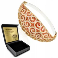 Bransoletki - Bransoletka Srebrna Turecka Orientalna W Stylu Osmańskim Cyrkonie + Grawer - miniaturka - grafika 1