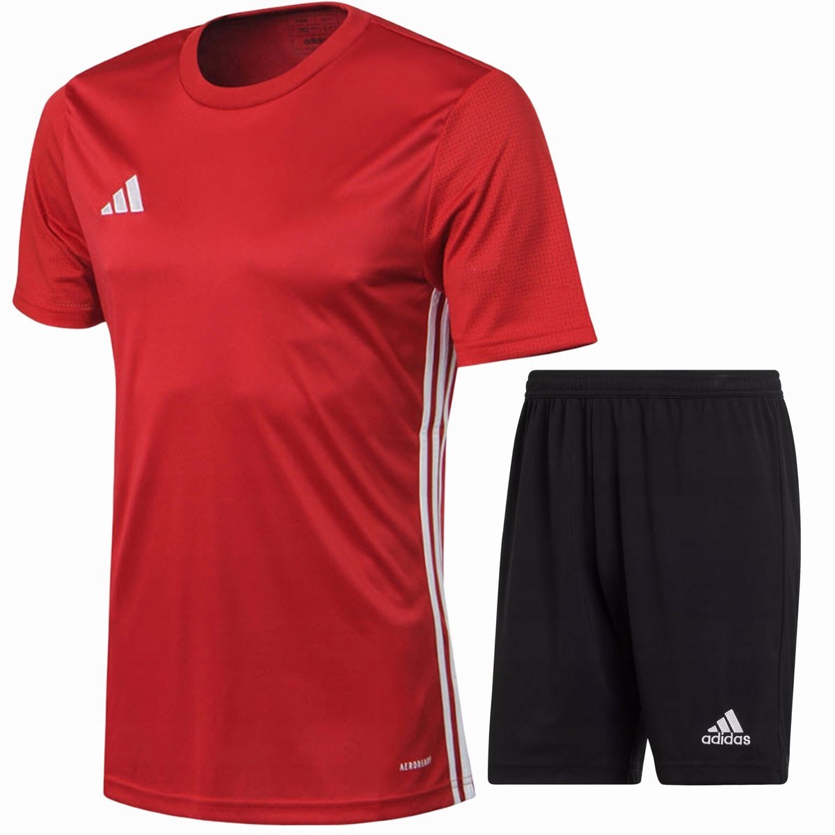 Zestaw Męski Adidas Komplet Czerwona Koszulka T-shirt + Spodenki Czarne R L