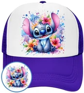 Czapki i chusty sportowe męskie - Czapka z Daszkiem Lilo i Stich Niebieska z Nadrukiem Na Lato Siatka Bejsbolówka - miniaturka - grafika 1