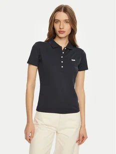 Guess Polo W5RP47 KARS2 Granatowy Regular Fit - Koszulki i topy damskie - miniaturka - grafika 1
