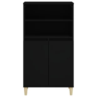 Wysoka szafka, czarna, 60x36x110 cm - Szafki do salonu - miniaturka - grafika 4