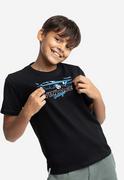 Koszulki dla chłopców - Czarny t-shirt chłopięcy z nadrukiem samochodu T-FURIOS JUNIOR - Volcano - miniaturka - grafika 1