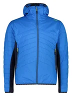 Kurtki i kamizelki sportowe męskie - CMP Kurtka hybrydowa w kolorze niebieskim - miniaturka - grafika 1