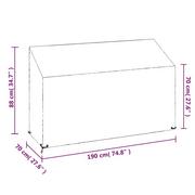 Pokrowce na meble ogrodowe - Pokrowiec na ławkę ogrodową, 8 przelotek, 190x70x70/88 cm, PE Lumarko! - miniaturka - grafika 1