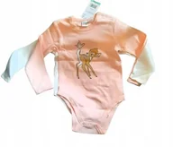 Body dla niemowląt - Body z długim rękawem Bambi 2 szt 74/80 Disnay Baby - miniaturka - grafika 1