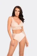 Komplety bielizny - Figi Damskie Z Wysokim Stanem Kod 190 Beżowe  S - miniaturka - grafika 1