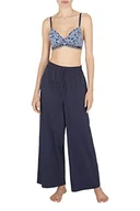 Spodnie damskie - Emporio Armani Trousers Ultralight Popeline Spodnie Damskie, Granatowy, XL - miniaturka - grafika 1