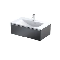 Szafki łazienkowe - Szafka łazienkowa pod umywalkę Oristo Etna 80 cm czarny mat OR52-SD1S-80-8 - miniaturka - grafika 1