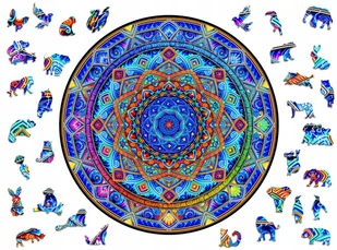 Puzzle Drewniane Premium 3D  Dla Dorosłych Mandala Niezachwiany Spokój Ul Adawoo - Idealne Na Prezent Na Święta, Urodziny, Imieniny, Walentynki - Puzzle - miniaturka - grafika 1