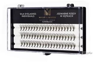 Many Beauty Many Beauty - Many Lashes - Super Black Silk Eyelashes Individual - Jedwabne rzęsy w kępkach - C-14mm - Sztuczne rzęsy i akcesoria - miniaturka - grafika 1