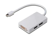 Kable komputerowe i do monitorów - Assmann Adapter DisplayPort 1.1a miniDP-DP+HDMI+DVI 0.2 m AK-340509-002-W - miniaturka - grafika 1