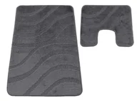 Dywaniki łazienkowe - Popielaty komplet dywaników do łazienki B8-E66 - miniaturka - grafika 1