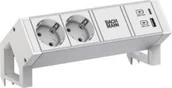 Gniazdka elektryczne - Bachmann BACHMANN DESK2 ALU WIT 2xCEE7/3 1xUSB A/C 22W 0,2m GST18 - miniaturka - grafika 1