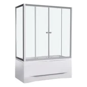 Parawany nawannowe - KERRA Parawan wannowy Silia 140x150cm SILIA 140 - miniaturka - grafika 1