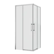 Kabiny prysznicowe - Kabina prysznicowa kwadratowa Remix 90 x 90 x 195 cm chrom Sensea - miniaturka - grafika 1