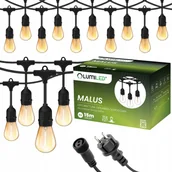 Girlandy - Girlanda Ogrodowa Zewnętrzna Łańcuch Świetlny 15m 15xE27 Żarówki Led 1,3W - miniaturka - grafika 1