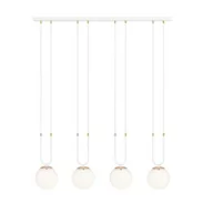 Lampy sufitowe - Emibig GLAM 4 WHITE/OPAL 1115/4 lampa wisząca szklane klosze GLAMOUR 1115/4 - miniaturka - grafika 1
