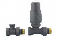 Zawory i kraniki - Zawór termostatyczny ELEGANT prosty grafit strukturalny - miniaturka - grafika 1