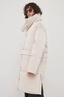 Kurtki damskie - Calvin Klein Jeans kurtka damska kolor beżowy zimowa oversize - miniaturka - grafika 1