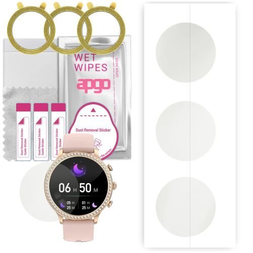 3x folia ochronna hydrożelowa MATOWA do Manta Diamond Lusso - apgo Smartwatch Hydrogel MATTE Protection Ochrona na ekran smartwatcha